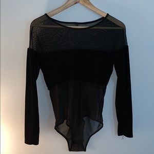 Mesh black bodysuit